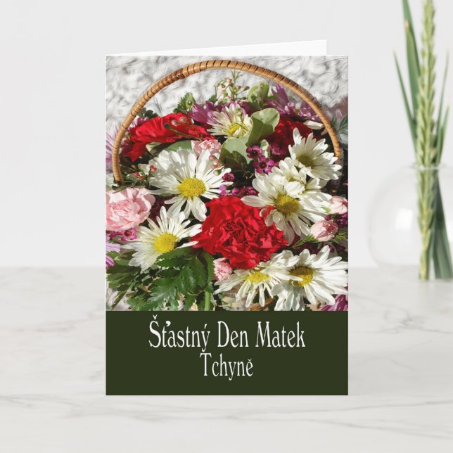 Mother's Day Card For Mother-In-Law In Czech (Front)