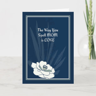 Mother's Day card for Mum Dark Blue