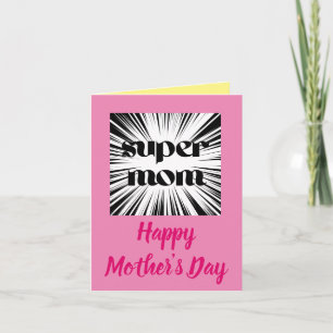 Mother's Day Card for Mum, Superhero Theme
