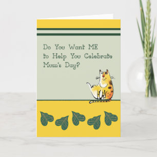 Mother's Day Card for Mum with Cat