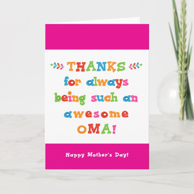 Mother's Day Card for Oma (Front)