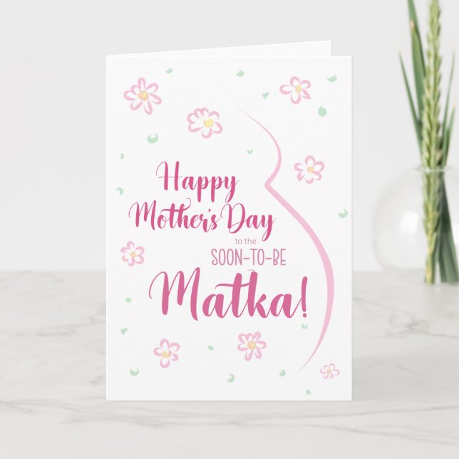 Mother's Day Card for Pregnant Matka (Front)