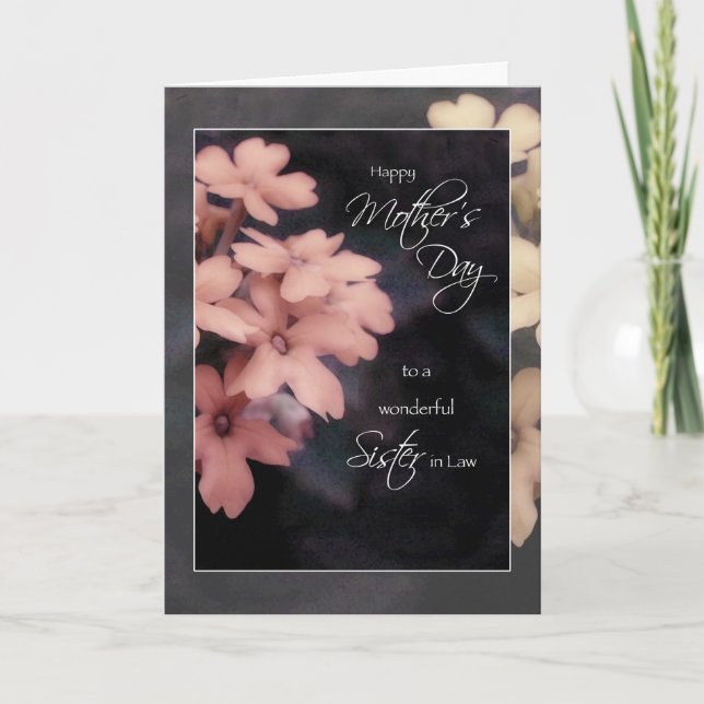 Mother's Day Card for Sister in Law, Garden Phlox (Front)
