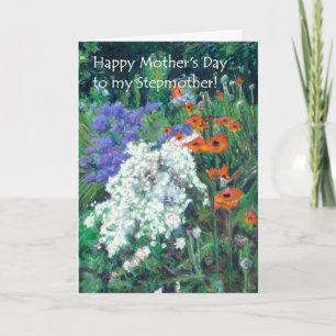Mother's Day Card for Stepmother - Summer Garden
