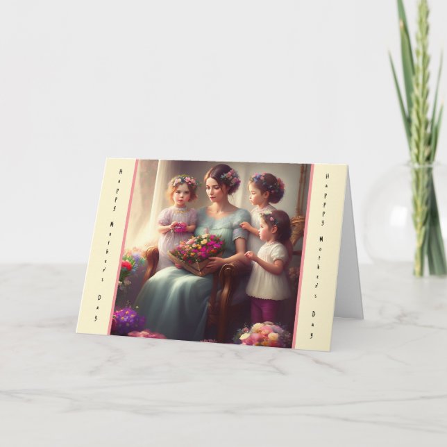 Mother's Day Card for Wife with Three Children (Front)