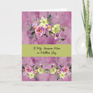 Mother's Day Card for Your Mum with Flowers