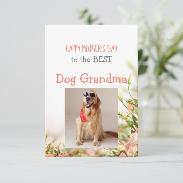 Mothers Day Card from Dog to Dog Grandma  (Standing Front)