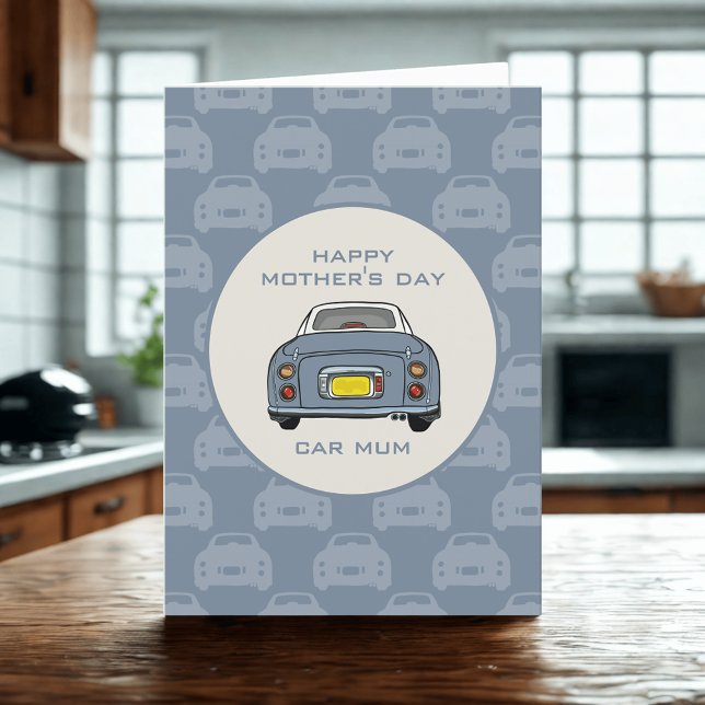 Mother's Day Card from your Lapis Grey Figaro Car (Happy Mother's Day Card fro your Lapis Grey Figaro Car)