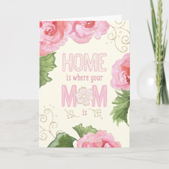 Mother's Day Card - Home Is Where Your Mum Is (Front)