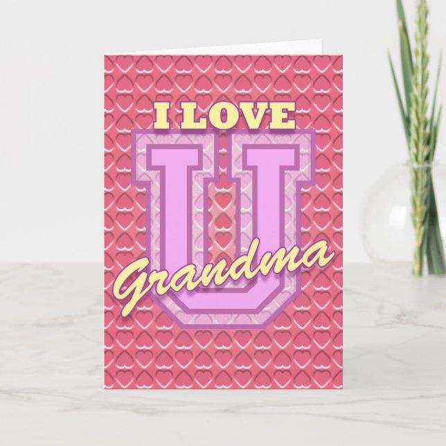 Mother's Day Card: Love You Grandma Card (Front)