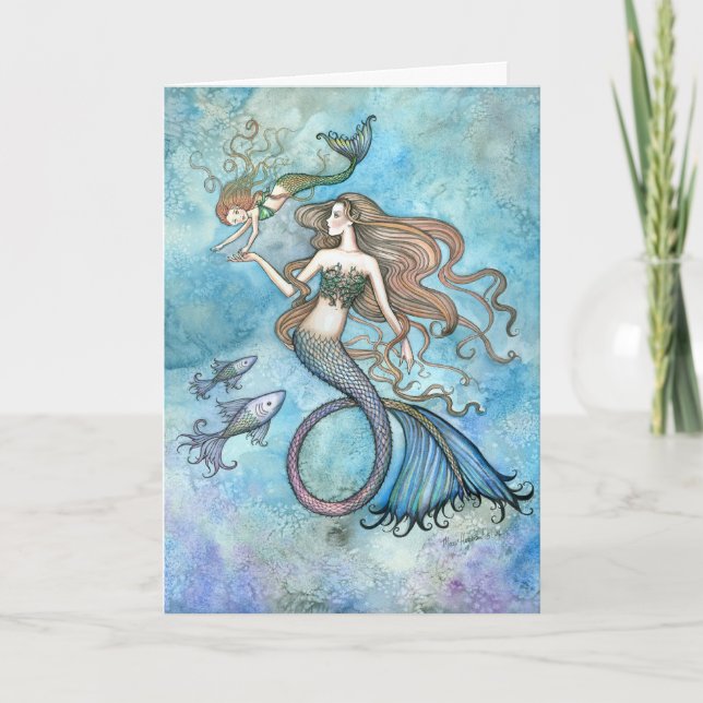Mother's Day Card Mermaid and Child (Front)
