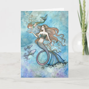 Mother's Day Card Mermaid and Child
