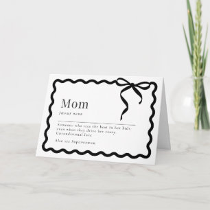Mother's Day Card; Mom "Noun" Card