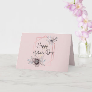 Mother's Day Card Pink Floral with message inside