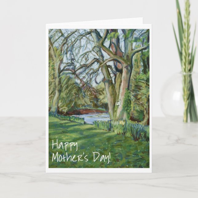 Mother's Day Card, Spring Landscape Card (Front)