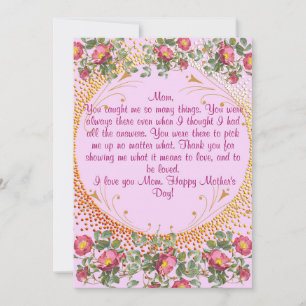 Mother's Day Card Vintage Flowers