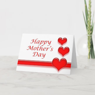 Mothers Day Card with Hearts