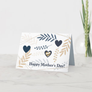 Mother's Day Card with Hearts