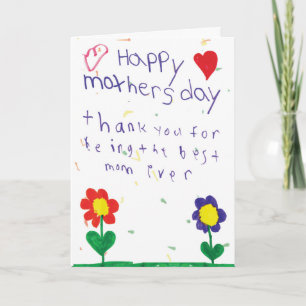 Mother's Day Card With Kids Art