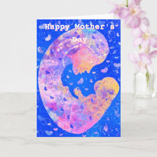Mother's Day Card with Mother and Baby - Love