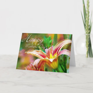 Mother's Day Card with Painted Lily