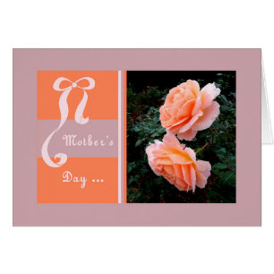 Mother's Day Card with Peach Roses