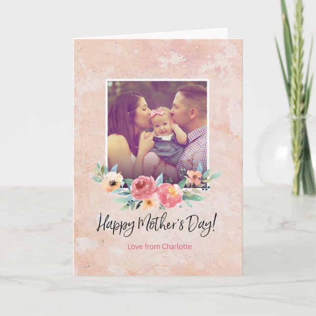 Mothers Day Card with personalised photo (Front)