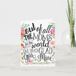 Mother's Day Card with Pink Floral