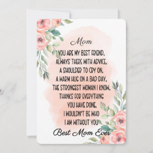 mothers day cards best mum ever floral
