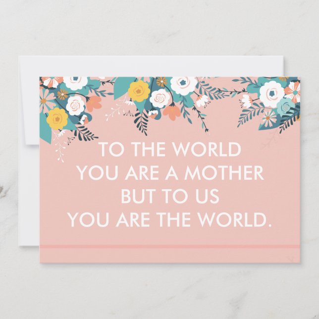 Mothers day cards Quote Sentimental (Front)