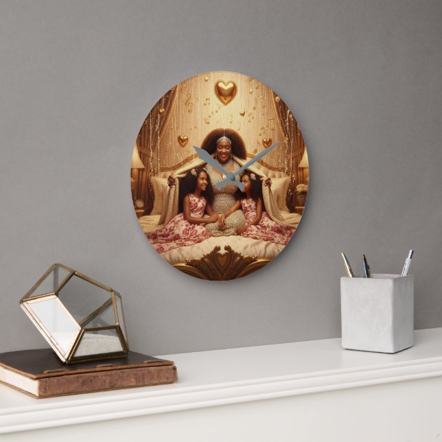 Mother's Day Caress G Large Clock (Office)