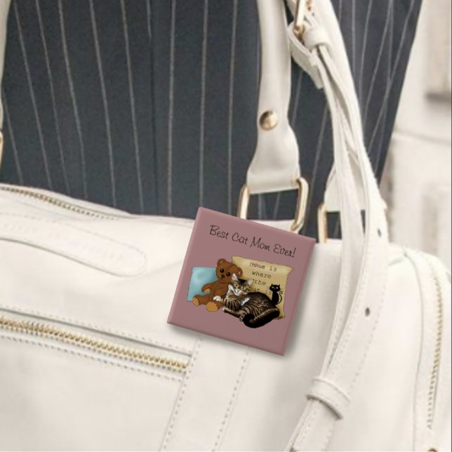 Mother's Day Cat 15 Cm Square Badge (Creator Uploaded)