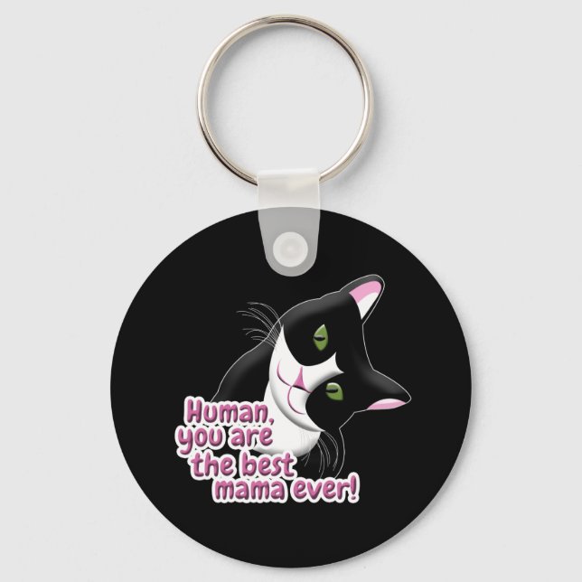 Mother's Day Cat Key Ring (Front)