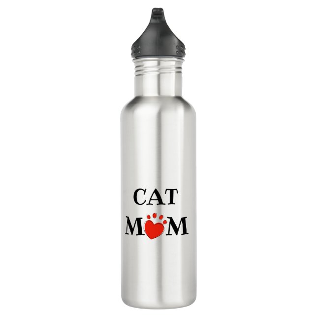 Mother's Day Cat Mum Personalised Photo 710 Ml Water Bottle (Right)