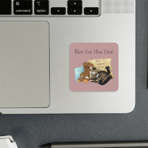 Mother's Day Cat Square Sticker