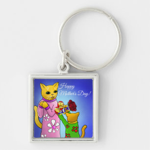 Mother's Day Cats Key Ring
