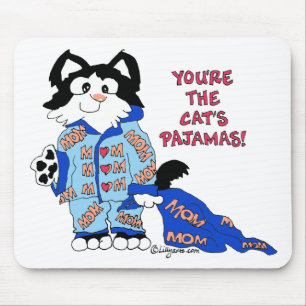 Mother's Day Cat's Pyjamas Fun Kitty MOUSEpad
