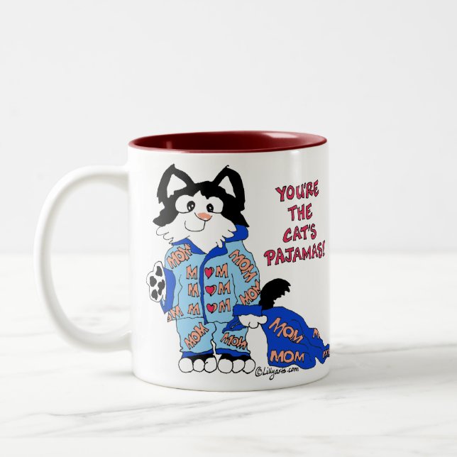 Mother's Day Cat's Pyjamas Fun Kitty Mug (Left)