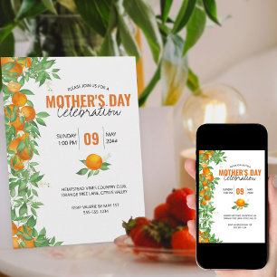 Mother's Day Celebration Citrus Oranges Invitation
