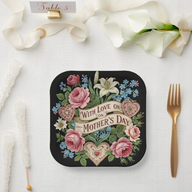 Mother's Day Celebration  Paper Plate (Wedding)