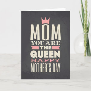 Mother's Day Chalkboard Style Text Design Card