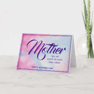 MOTHER'S DAY Christian Proverbs 31 Pink Card