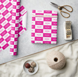 Mothers Day Classic Caps Pink Mum Established Wrapping Paper