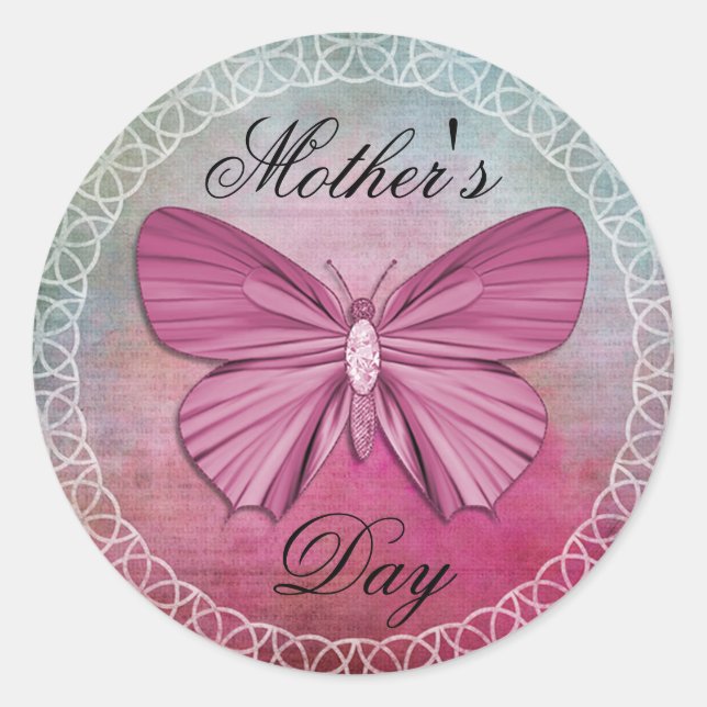 Mother's Day Classic Round Sticker (Front)