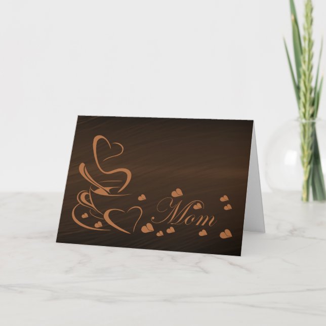 Mothers Day Coffee Illustration Card (Front)