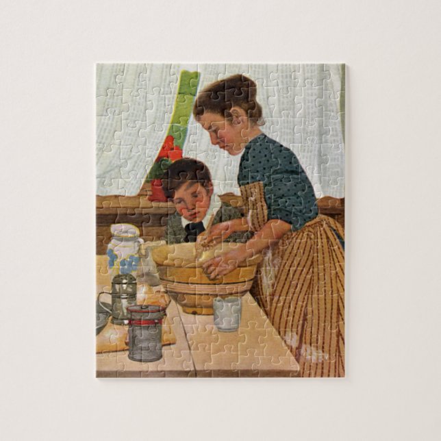 Mothers Day Cooking with Mum Jigsaw Puzzle (Vertical)