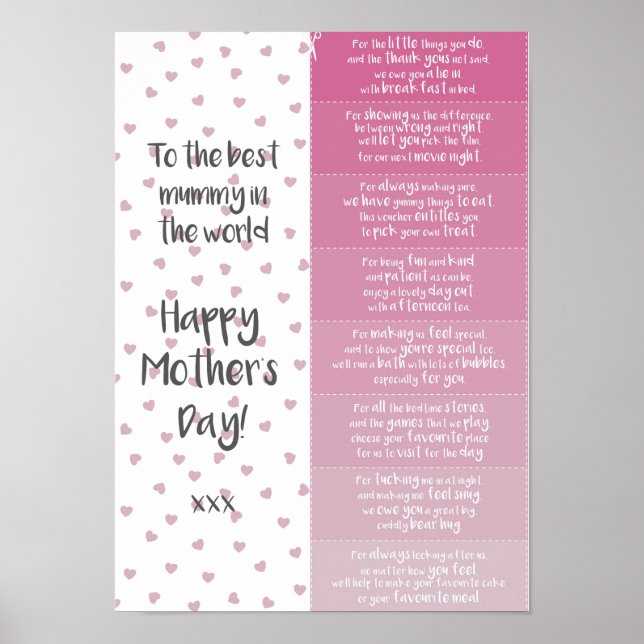 Mother's Day Coupon Poster (Front)