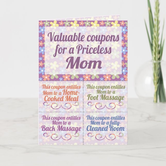 Mother's Day Coupons Card (Front)