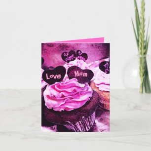 Mother's Day Cupcake Love Mum Pink Card
