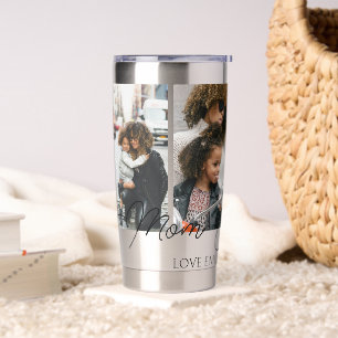 Mothers Day Custom 4 Photos Collage Best Mum Ever Insulated Tumbler